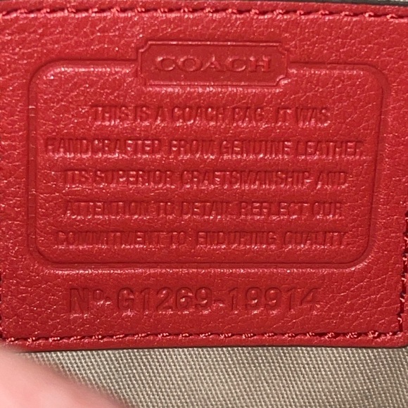 Coach Legacy Penny #19914 Bright Coral Crossbody w/Tassels Turn Lock EUC - Picture 8 of 15